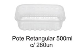 POTE RETANGULAR 500ML