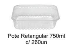 POTE RETANGULAR 750ML