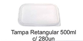 TAMPA RETANGULAR 500ML