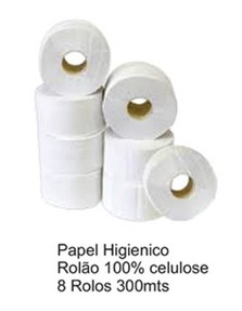 Papel higiênico Rolão 8 rolos x 300 mts