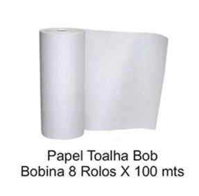 Papel toalha bob 8 rolos x 100m